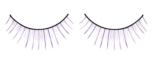 Длинные фиолетовые накладные ресницы Deluxe