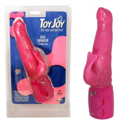 Розовый вибратор в форме тюленя SEAL SWINGER - 17 см.