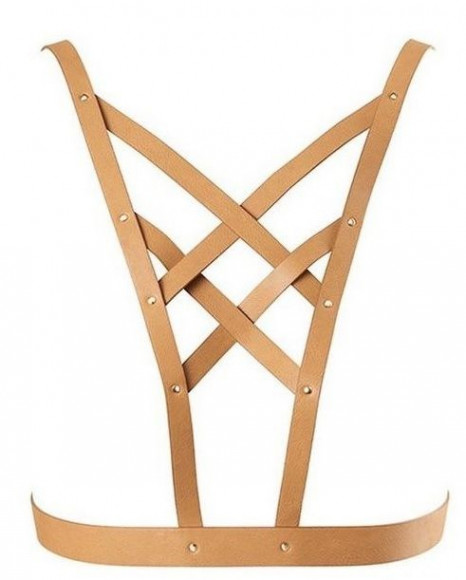 Коричневая упряжь MAZE Cross Cleavage Harness
