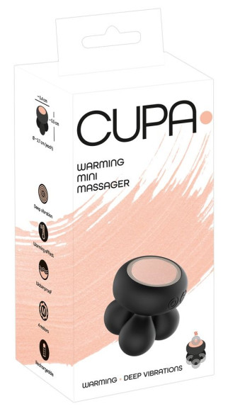 Черный мини-массажер с подогревом Cupa Warming Черный мини-массажер с подогревом Cupa Warming