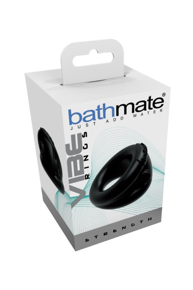 Чёрное эрекционное виброкольцо Strength Чёрное эрекционное виброкольцо Strength