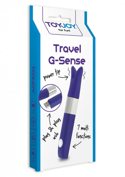 Фиолетовый мини-вибратор TRAVEL G-SENSE - 11 см. 