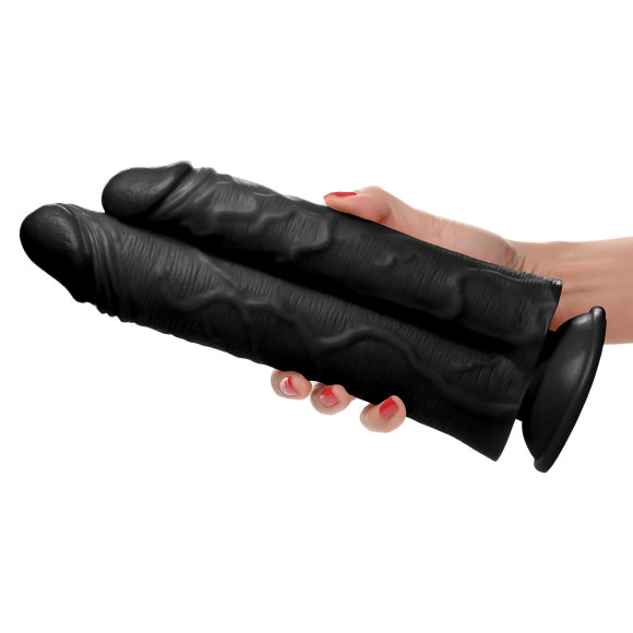 Черный сдвоенный фаллоимитатор Double Stuffer 10’’ Double Pecker Dildo - 27 см. Черный сдвоенный фаллоимитатор Double Stuffer 10’’ Double Pecker Dildo - 27 см.
