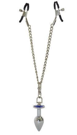 Зажимы для сосков с анальной пробкой Зажимы для сосков с анальной пробкой