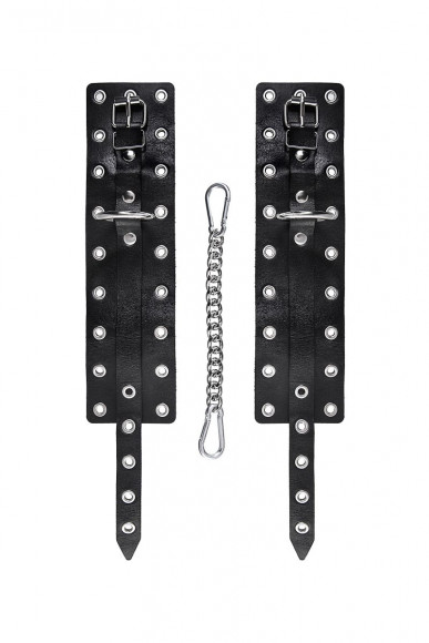 Черные однослойные оковы с люверсами