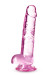 Розовый фаллоимитатор 7 Inch Crystalline Dildo - 17,7 см.