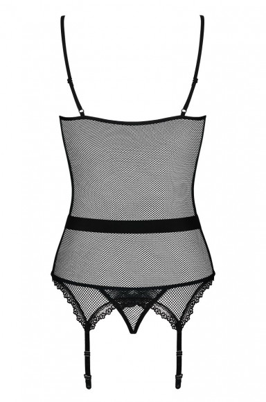 Грация в мелкую сетку Lustella с декоративным бантом