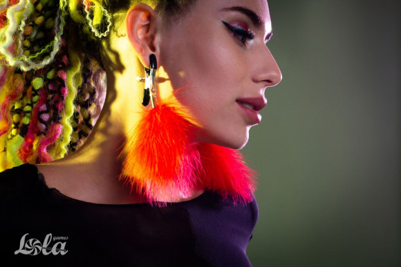 Зажимы на соски с красным пухом Euphoric Зажимы на соски с красным пухом Euphoric