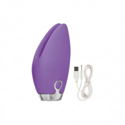 Фиолетовый перезаряжаемый вибромассажер Embrace Foreplay