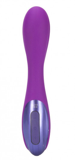 Фиолетовый перезаряжаемый вибромассажер  Infinity 6x - 17,8 см.