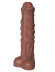 Коричневый фаллоимитатор Единорог - 30,5 см. Коричневый фаллоимитатор Единорог - 30,5 см.