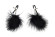 Зажимы на соски с черным пухом Euphoric Зажимы на соски с черным пухом Euphoric