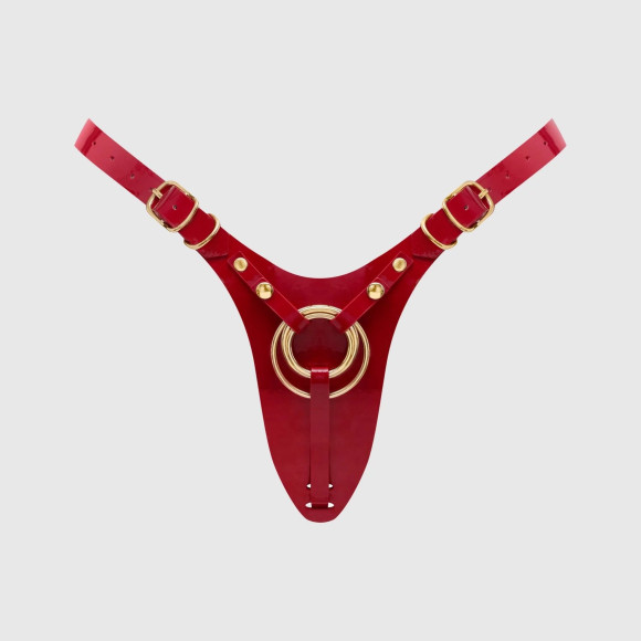 Красный пояс для фиксации насадок Strap-On-Me Leatherette Harness Fabulous Красный пояс для фиксации насадок Strap-On-Me Leatherette Harness Fabulous