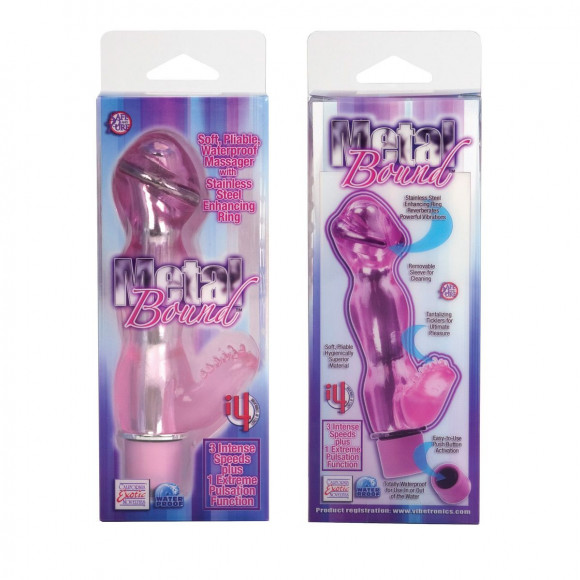 Вибромассажер с металлической дугой в головке - 13 см.