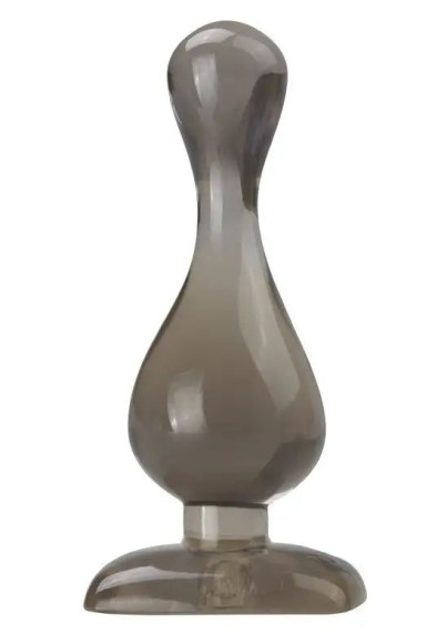 Дымчатый анальный плаг каплевидной формы - 10,5 см. Дымчатый анальный плаг каплевидной формы - 10,5 см.