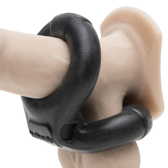 Чёрное эрекционное виброкольцо Eight Чёрное эрекционное виброкольцо Eight