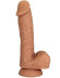 Телесный фаллоимитатор-реалистик на присоске с мошонкой - 18,5 см. Телесный фаллоимитатор-реалистик на присоске с мошонкой - 18,5 см.