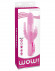 Розовый вибратор для тройной стимуляции - 25,7 см.