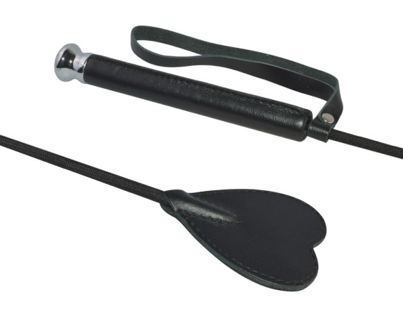 Чёрный стек с шлепком-сердечком - 60 см. Чёрный стек с шлепком-сердечком - 60 см.