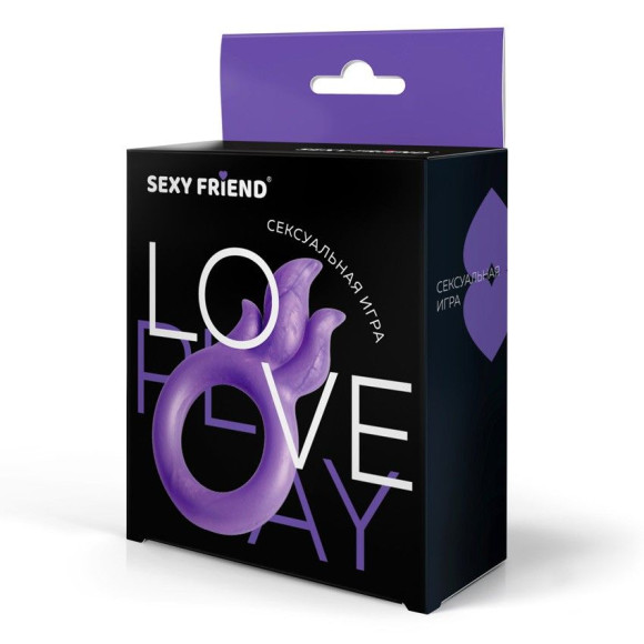 Фиолетовое эрекционное кольцо с язычками пламени Фиолетовое эрекционное кольцо с язычками пламени