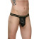Мужские трусы-стринги с золотистой полоской на резинке Мужские трусы-стринги с золотистой полоской на резинке