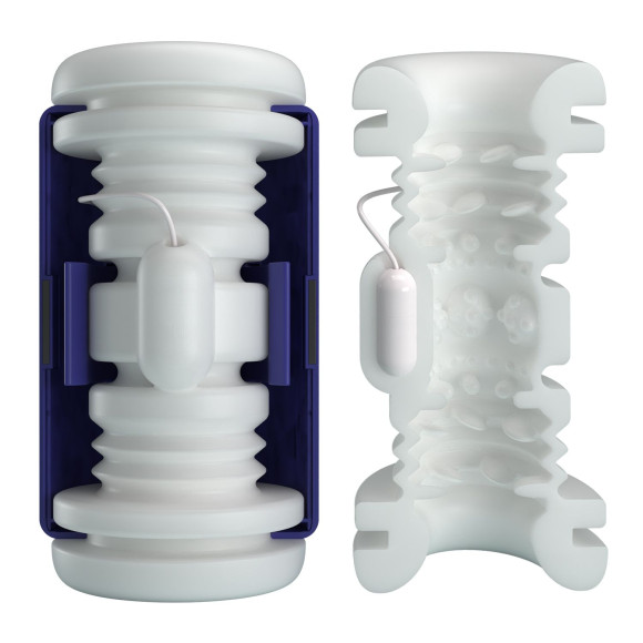 Синий автоматический вибромастурбатор Dj Lady