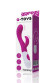 Ярко-розовый вибратор Nessy с клиторальным стимулятором - 20 см.