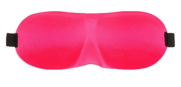 Розовая глухая маска на резинке