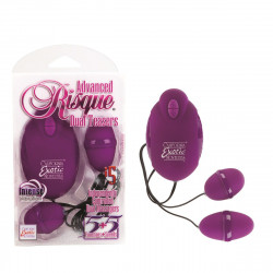 Фиолетовый двойной вибростимулятор ADVANCED RISQUE DUAL TEASERS