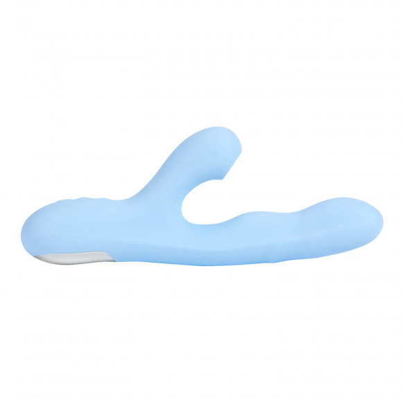 Голубой вибратор с ротацией и вакуумной стимуляцией BeYourLover Rosubi