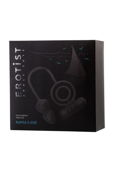 Чёрное эрекционное кольцо с вибропулькой и анальным хвостом Чёрное эрекционное кольцо с вибропулькой и анальным хвостом