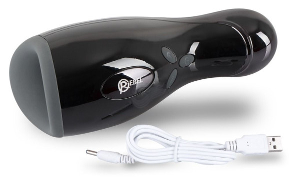 Черный мастурбатор Rebel Masturbator с нагревом Черный мастурбатор Rebel Masturbator с нагревом