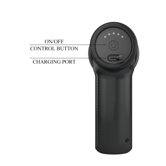 Черный вибромассажёр с поступательными движениями DJ Doctor Черный вибромассажёр с поступательными движениями DJ Doctor