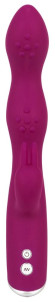 Фиолетовый вибратор A & G-Spot Rabbit Vibrator для стимуляции зон G и A - 23,6 см.