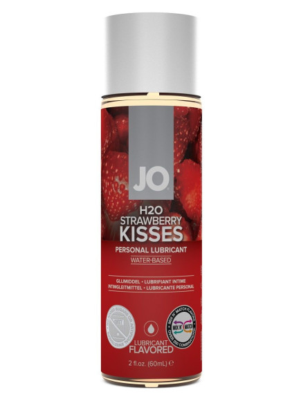Лубрикант на водной основе с ароматом клубники JO Flavored Strawberry Kisses - 60 мл. Лубрикант на водной основе с ароматом клубники JO Flavored Strawberry Kisses - 60 мл.